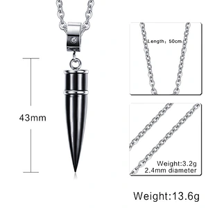 Bullet Pendant mens necklaces large jewelry factory,OEM/ODM Jewelry Trade processing customized,Wholesale jewelry manufacturer
