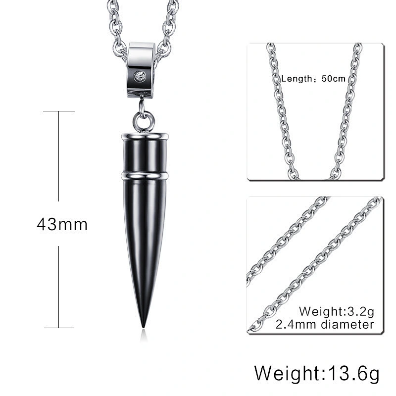 Bullet Pendant mens necklaces large jewelry factory,OEM/ODM Jewelry Trade processing customized,Wholesale jewelry manufacturer