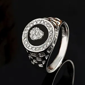Zircon-inlaid Men's Ring large jewelry factory,OEM/ODM Jewelry Trade processing customized,Wholesale jewelry manufacturer