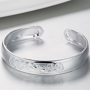 Chinese Style Silver Bracelet large jewelry factories, OEM/ODM jewelry trade processing customized, jewelry wholesale manufacturers