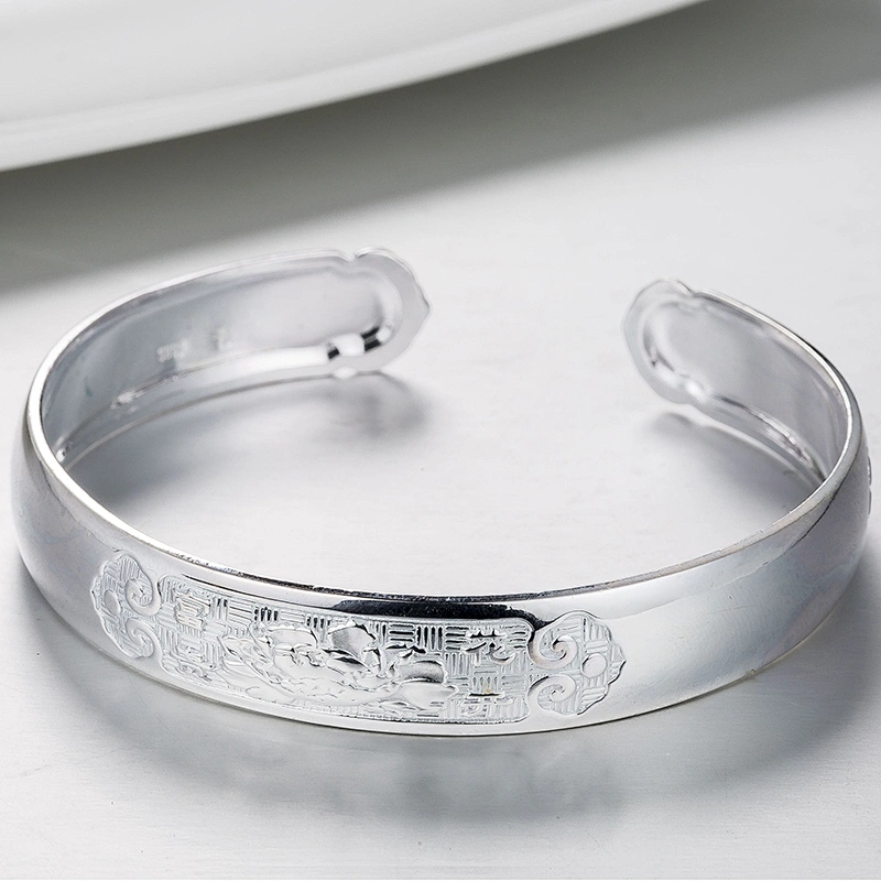 Chinese Style Silver Bracelet large jewelry factories, OEM/ODM jewelry trade processing customized, jewelry wholesale manufacturers