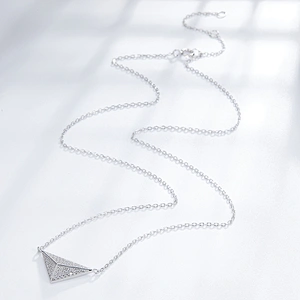 Zircon-inlaid triangular Pendant large jewelry factory,OEM/ODM Jewelry Trade processing customized,Wholesale jewelry manufacturer