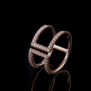 Fashion Open Finger Ring  Zircon Diamond Ring S925 Silver Jewelry Factory Wholesale