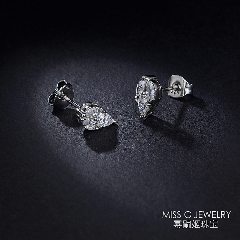 Fashion Leaf-shaped Ear Drop 925 Silver Middle Ear Nails large jewelry factory,OEM/ODM Jewelry Trade processing customized,Wholesale jewelry manufacturer