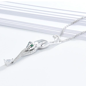 S925 silver cheetah Necklace Pendant Guangzhou Panyu high-grade pure silver jewelry processing factory
