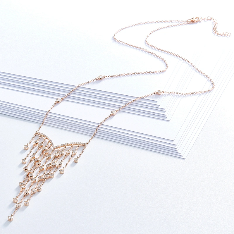 Suspension Necklace Pendant for Long-style ladies with tassels large jewelry factory,OEM/ODM Jewelry Trade processing customized,Wholesale jewelry manufacturer