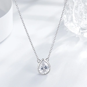Embedded droplet Zircon Necklace large jewelry factory,OEM/ODM Jewelry Trade processing customized,Wholesale jewelry manufacturer