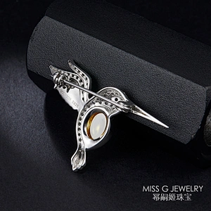 Flower and Bird Brooch silver jewellery large jewelry factory,OEM/ODM Jewelry Trade processing customized,Wholesale jewelry manufacturer