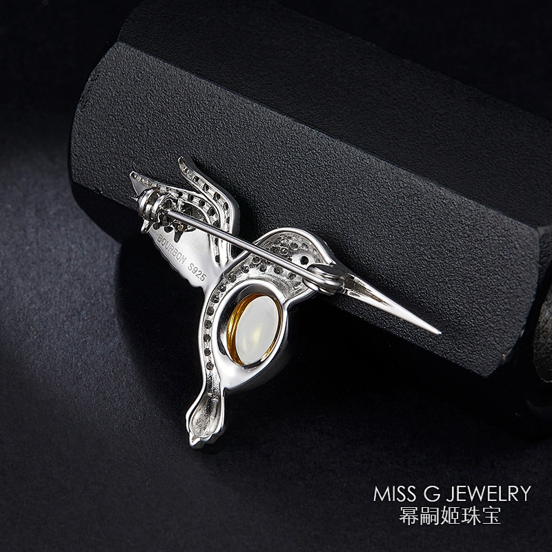 Flower and Bird Brooch silver jewellery large jewelry factory,OEM/ODM Jewelry Trade processing customized,Wholesale jewelry manufacturer