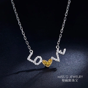 womens jewellery silver chain LOVE silver necklace large jewelry factory,OEM/ODM Jewelry Trade processing customized,Wholesale jewelry manufacturer