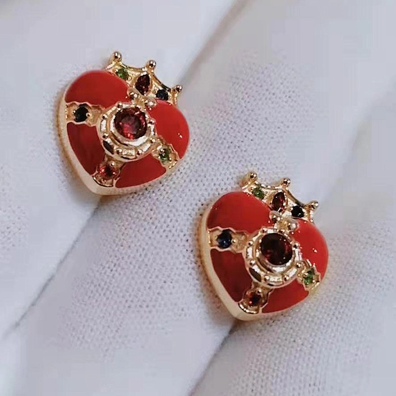 Heart-shaped Earrings earrings for girls earring studs large jewelry factory,OEM/ODM Jewelry Trade processing customized,Wholesale jewelry manufacturer