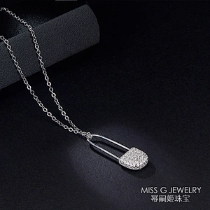 S925 Silver Lock Hanging Personalized Zircon Necklace Hanging Jewelry Factory Customized Direct Selling