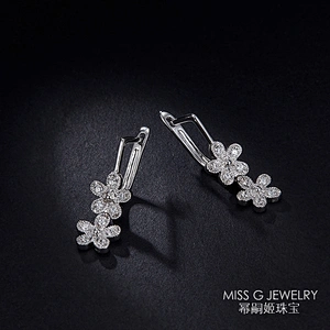 S925 Silver Five-petal Flower Earrings large jewelry factory,OEM/ODM Jewelry Trade processing customized,Wholesale jewelry manufacturer
