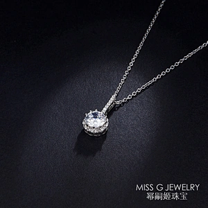 Simple atmospheric Zircon Necklace Pendant S925 Silver Pendant hot-selling jewelry factory customization