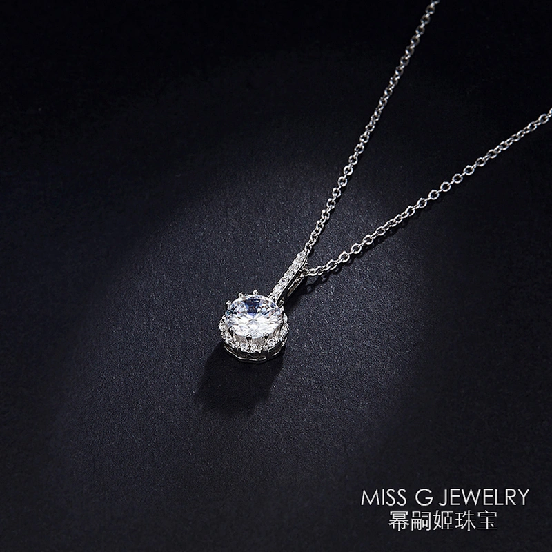 Simple atmospheric Zircon Necklace Pendant S925 Silver Pendant hot-selling jewelry factory customization