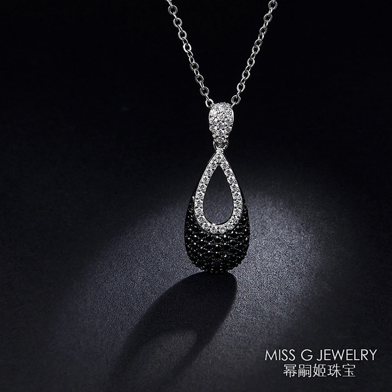 Zircon-inlaid droplet Pendant large jewelry factory,OEM/ODM Jewelry Trade processing customized,Wholesale jewelry manufacturer
