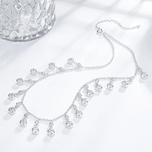 Hand-inlaid Zircon Necklace large jewelry factory,OEM/ODM Jewelry Trade processing customized,Wholesale jewelry manufacturer