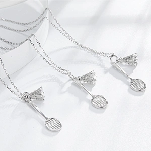 Badminton Pendant Necklace large jewelry factory,OEM/ODM Jewelry Trade processing customized,Wholesale jewelry manufacturer