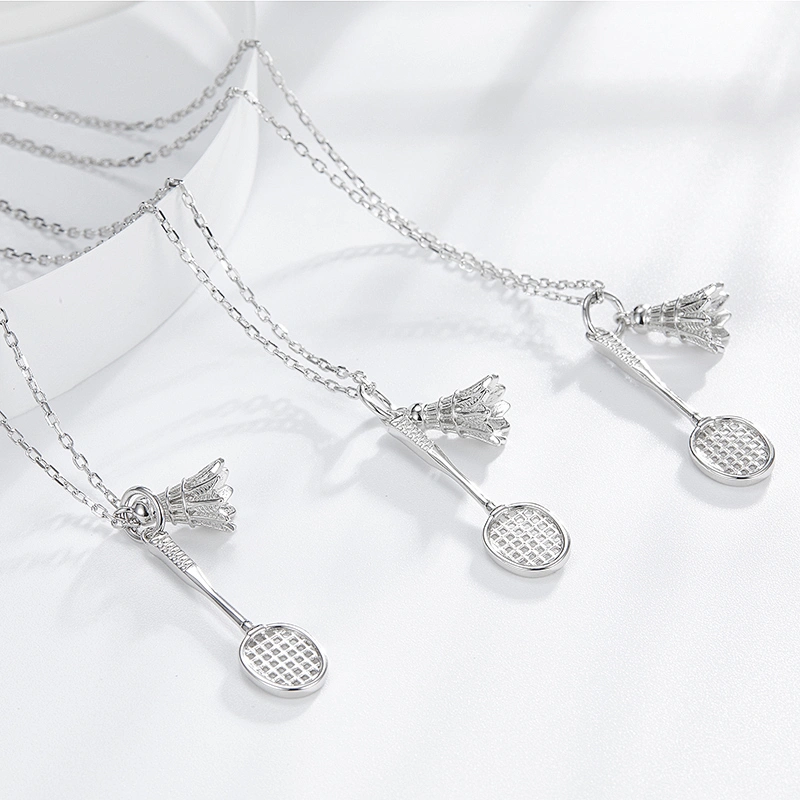 Badminton Pendant Necklace large jewelry factory,OEM/ODM Jewelry Trade processing customized,Wholesale jewelry manufacturer