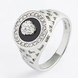 Zircon-inlaid Men's Ring large jewelry factory,OEM/ODM Jewelry Trade processing customized,Wholesale jewelry manufacturer