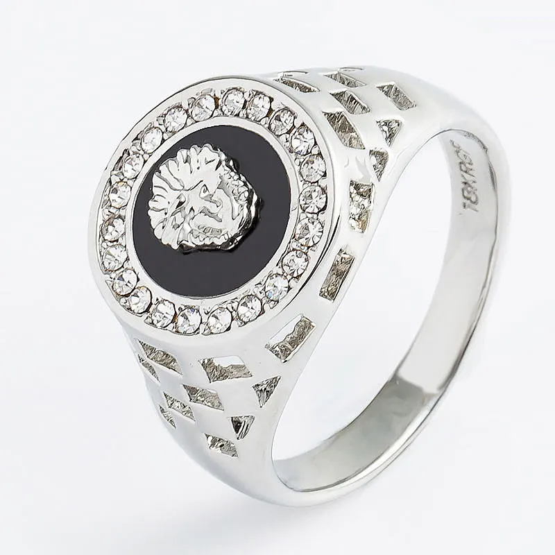 Zircon-inlaid Men's Ring large jewelry factory,OEM/ODM Jewelry Trade processing customized,Wholesale jewelry manufacturer