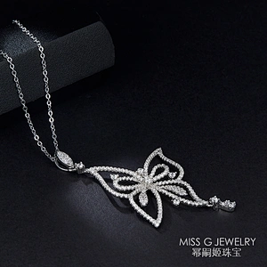 S925 Silver Pendant Fashion butterfly zircon pendant jewelry manufacturers wholesale processing custom Pendant