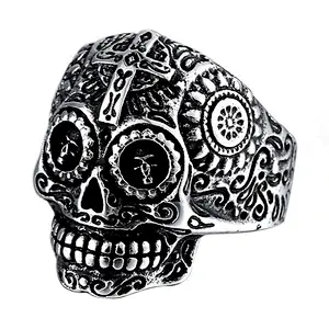 Skull Ring large jewelry factory,OEM/ODM Jewelry Trade processing customized,Wholesale jewelry manufacturer