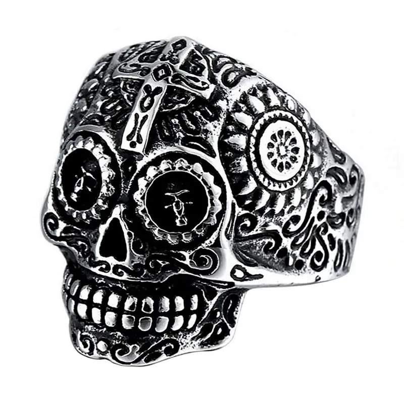 Skull Ring large jewelry factory,OEM/ODM Jewelry Trade processing customized,Wholesale jewelry manufacturer