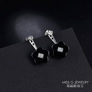Fashionable Simple Black Plum Earrings large jewelry factory,OEM/ODM Jewelry Trade processing customized,Wholesale jewelry manufacturer