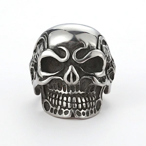 Skeleton Head Ring mens jewellery large jewelry factory,OEM/ODM Jewelry Trade processing customized,Wholesale jewelry manufacturer