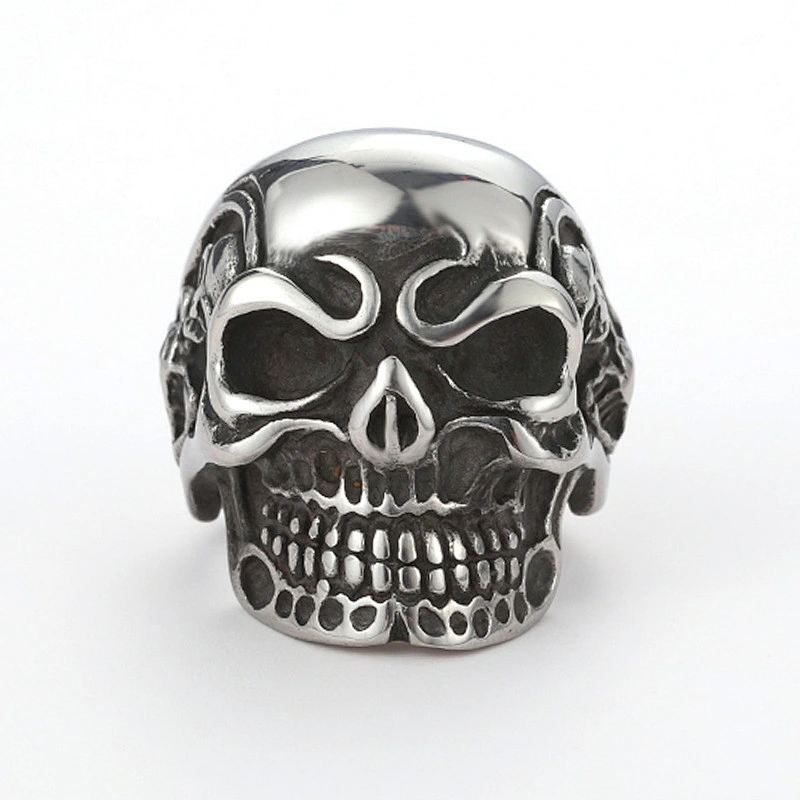 Skeleton Head Ring mens jewellery large jewelry factory,OEM/ODM Jewelry Trade processing customized,Wholesale jewelry manufacturer