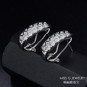S925 Silver Earrings with Pure Silver Earrings large jewelry factory,OEM/ODM Jewelry Trade processing customized,Wholesale jewelry manufacturer