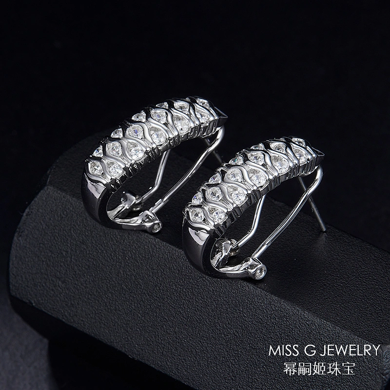 S925 Silver Earrings with Pure Silver Earrings large jewelry factory,OEM/ODM Jewelry Trade processing customized,Wholesale jewelry manufacturer