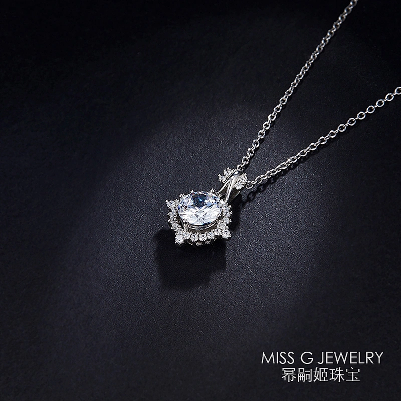 S925 Silver Pendant with Simple Temperament and Diamond Necklace and Hot Selling Jewelry Factory Customization