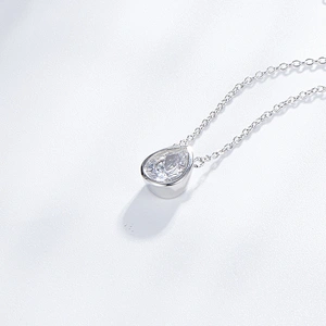 Embedded droplet Zircon Necklace large jewelry factory,OEM/ODM Jewelry Trade processing customized,Wholesale jewelry manufacturer