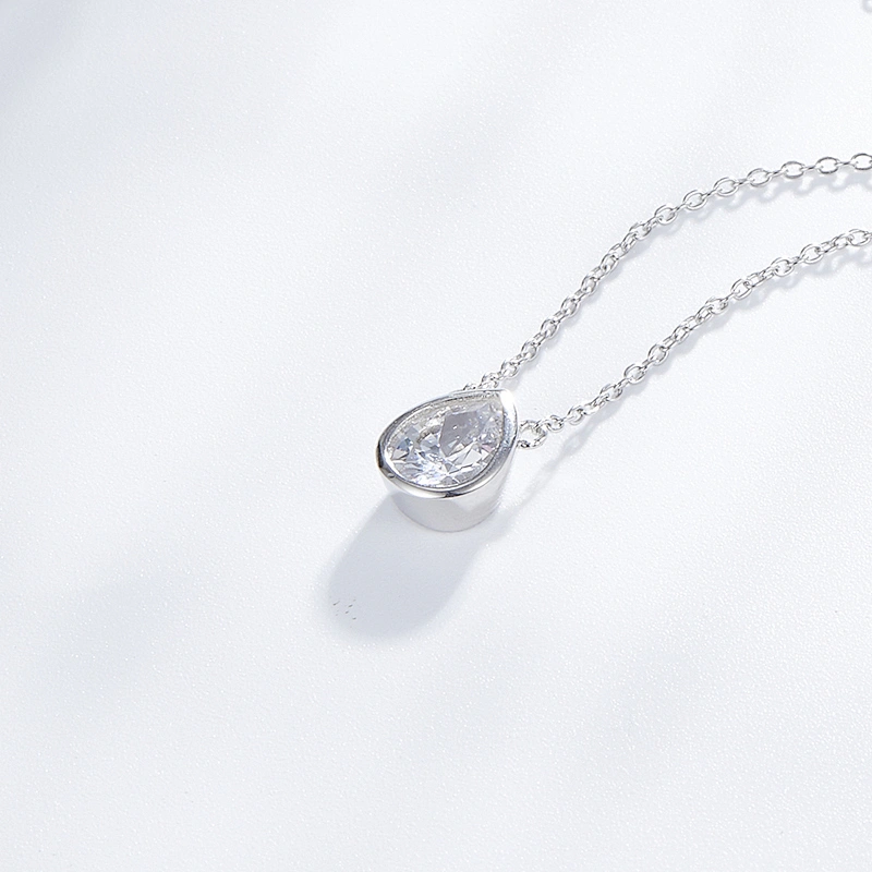 Embedded droplet Zircon Necklace large jewelry factory,OEM/ODM Jewelry Trade processing customized,Wholesale jewelry manufacturer