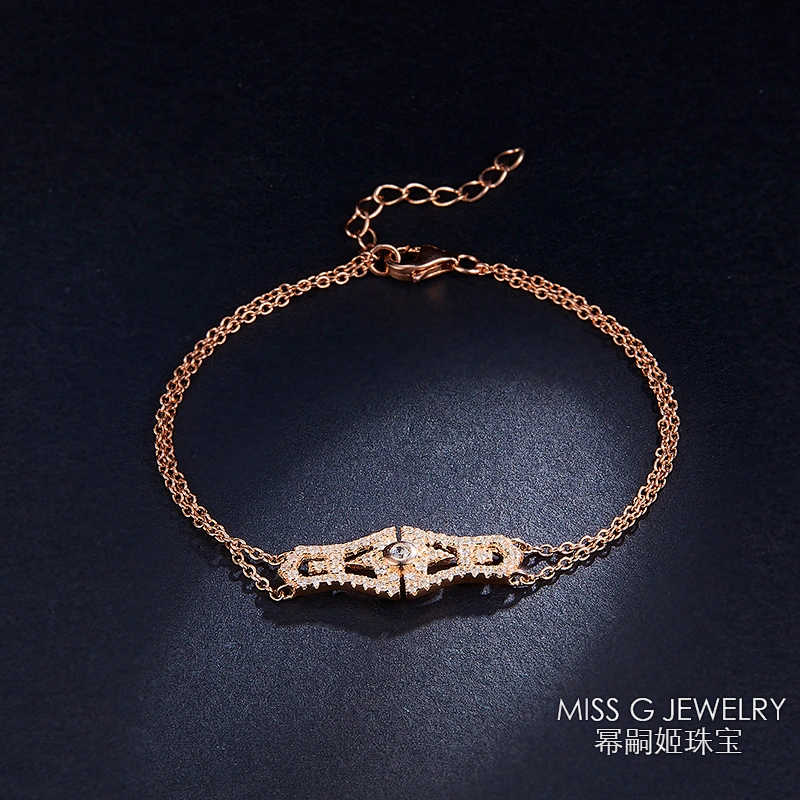 rose gold stud bracelets for women large jewelry factory,OEM/ODM Jewelry Trade processing customized,Wholesale jewelry manufacturer