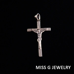 Jesus Cross Pendant 925 Silver  Pendant large jewelry factory,OEM/ODM Jewelry Trade processing customized,Wholesale jewelry manufacturer