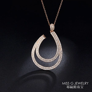 Zircon Rose Gold S925 Silver Pendant Trendy Pendant