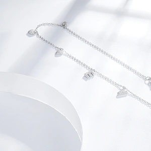 Zircon Necklace LOVE Necklace 925 sterling silver inlay zircon animals jewelry factory,missgjewelry.com