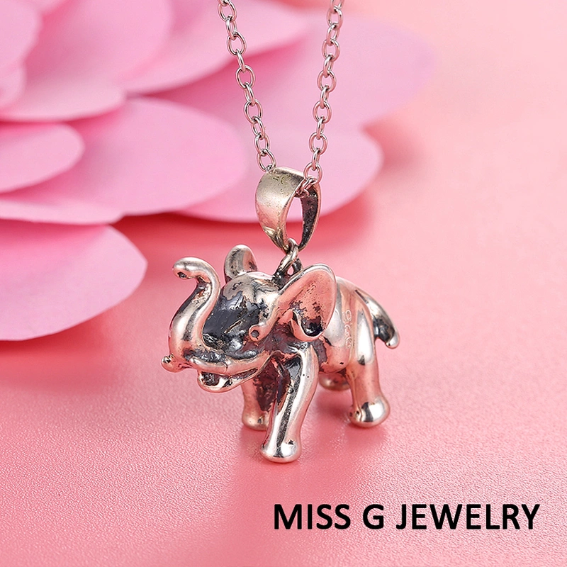 S925 Elephant Silver Pendant large jewelry factory,OEM/ODM Jewelry Trade processing customized,Wholesale jewelry manufacturer