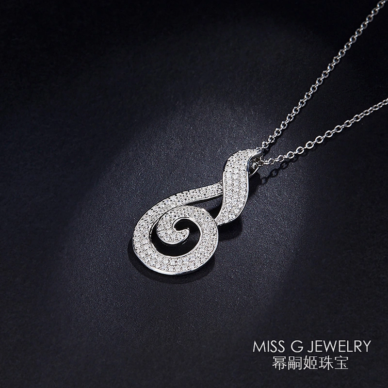 Hot-selling S925 Silver pendant features zircon necklace pendant jewelry factory custom wholesale