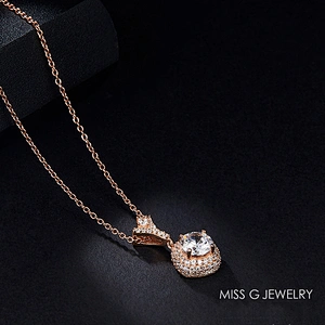 Manufacturer wholesale S925 Silver Pendant processing customized hot-selling rose gold Zircon Pendant Jewelry