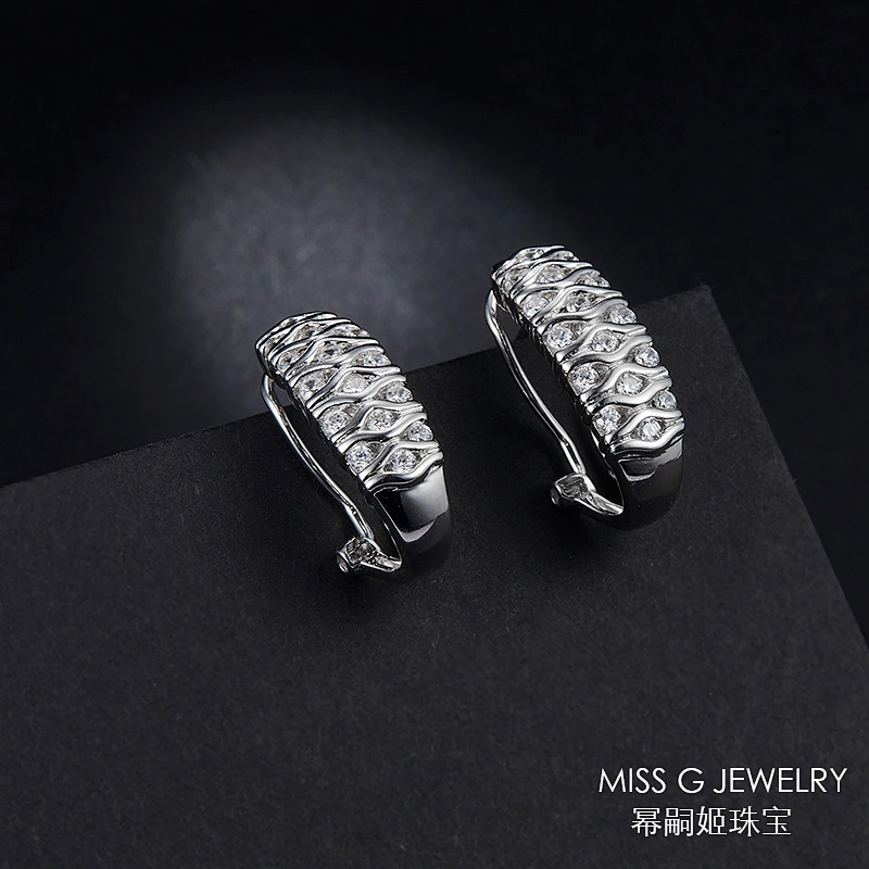 S925 Silver Earrings with Pure Silver Earrings large jewelry factory,OEM/ODM Jewelry Trade processing customized,Wholesale jewelry manufacturer