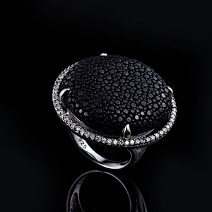 Fashion Jewelry S925 Silver Flower Ring Jewelry Round Ring Wholesale jewelry manufacturer