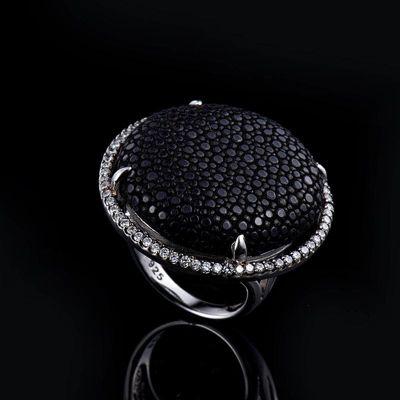 Fashion Jewelry S925 Silver Flower Ring Jewelry Round Ring Wholesale jewelry manufacturer