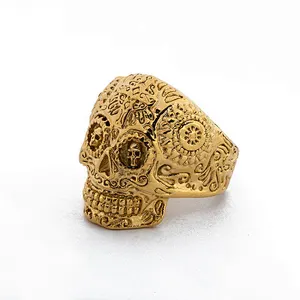 Skull Ring large jewelry factory,OEM/ODM Jewelry Trade processing customized,Wholesale jewelry manufacturer