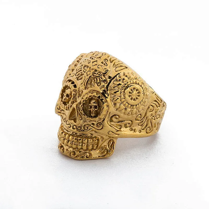 Skull Ring large jewelry factory,OEM/ODM Jewelry Trade processing customized,Wholesale jewelry manufacturer