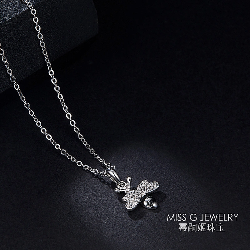 Zirconium inlaid bee Pendant OEM/ODM Jewelry Trade processing customized,Wholesale jewelry manufacturer
