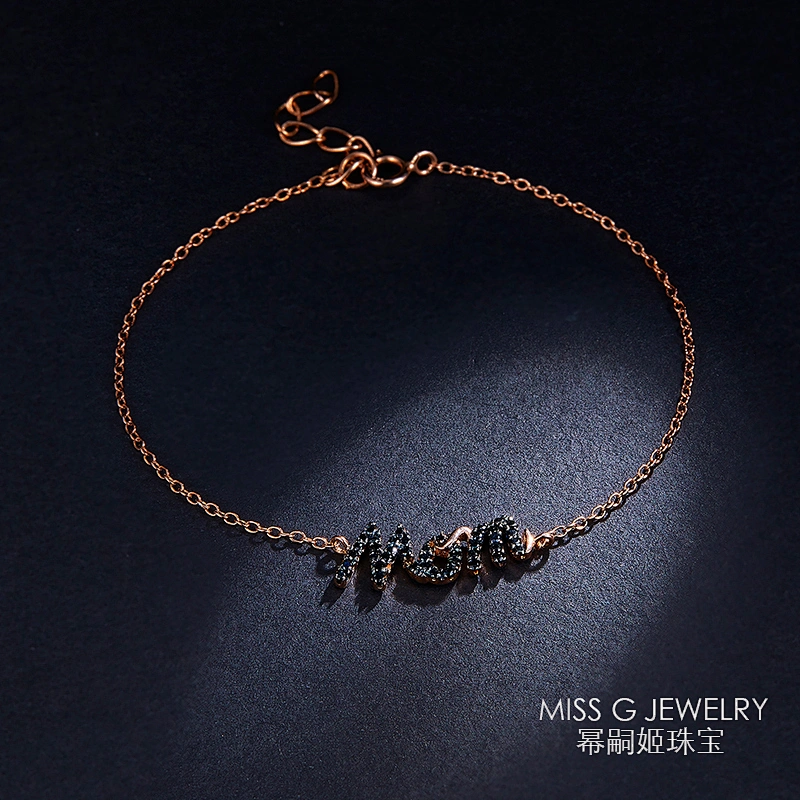 S925 Silver Letter Bracelet large jewelry factory,OEM/ODM Jewelry Trade processing customized,Wholesale jewelry manufacturer